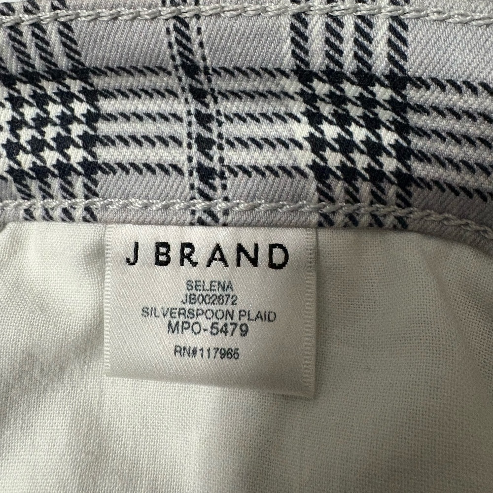 J Brand Grey Plaid Crop Bootleg Pants. Very Soft With Stretch. Size 27 - Picture 9 of 14